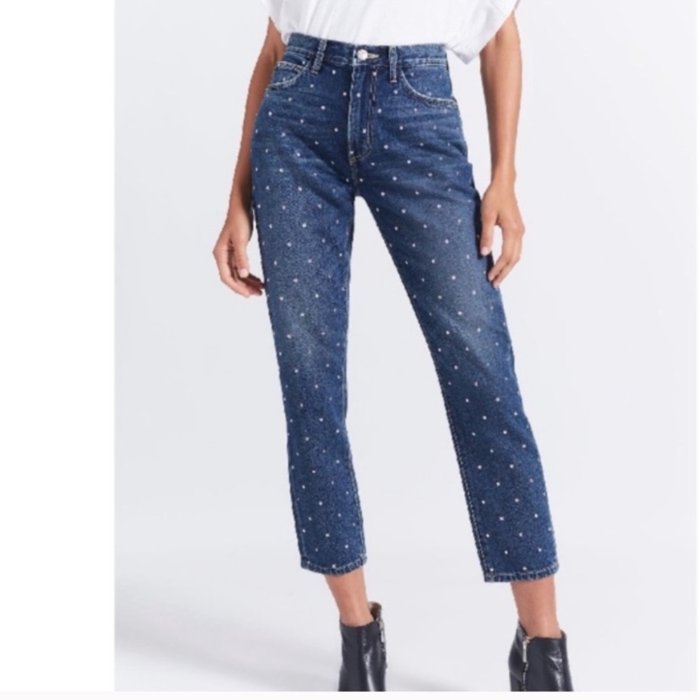 Current/Elliot Vintage Studded Crop Slim Jean 28